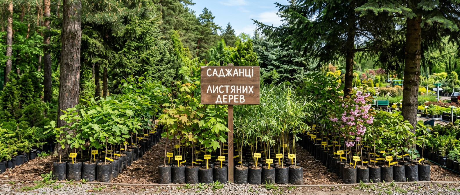 Саджанці листяних дерев